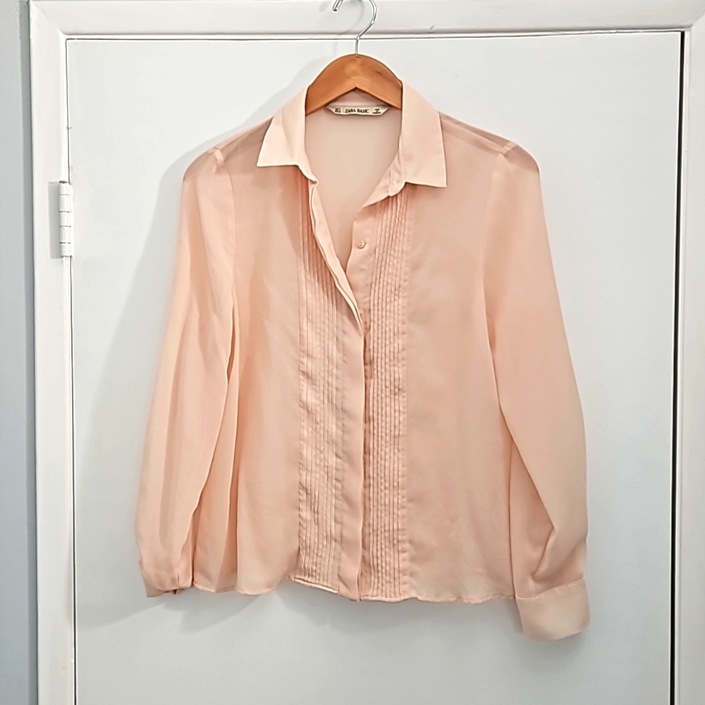 Top - Sheer and Pleated